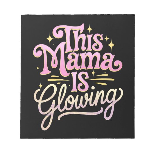 Diese Mama strahlt den Muttertag der Mama Notizblock (Vorderseite)