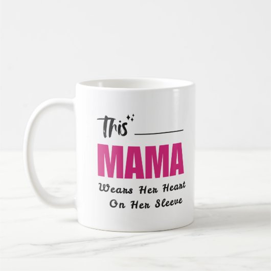 Diese Mama trägt ihr Herz auf dem Sieb Kaffeetasse (Links)