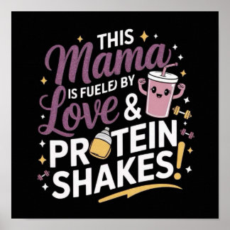 Diese Mama wird von Liebe- und Eiweißshakes befeue Poster