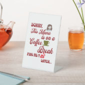 Diese Mamas auf einer Kaffeepause Niedlichen Mutte Sockelschild (In SItu)