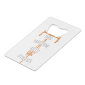 diese Maschine bringt Stress Geldbeutel Flaschenöffner (Rückseite Schrägansicht)