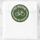 Diese Maschine fährt mit dem Fahrrad von Veggies Runder Aufkleber (Tasche)