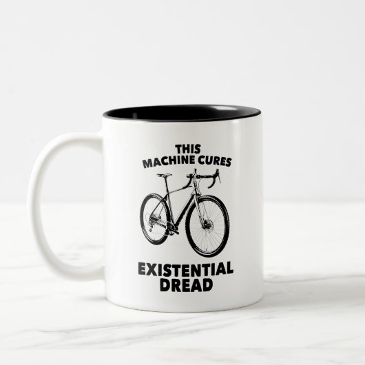Diese Maschine heilt vorhandenes Dread-Fahrrad Zweifarbige Tasse (Links)