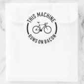 Diese Maschine läuft auf Bacon Runder Aufkleber (Tasche)