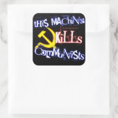 Diese Maschine... Quadratischer Aufkleber (Tasche)