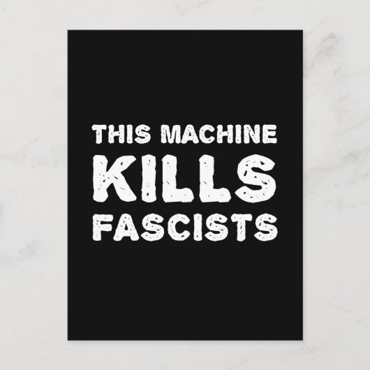 Diese Maschine tötet Faschisten Postkarte (Vorderseite)