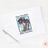 Diese Maschine tötet Faschisten Quadratischer Aufkleber (Umschlag)