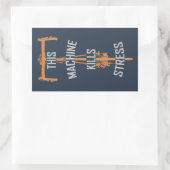 Diese Maschine tötet Stress Rechteckiger Aufkleber (Tasche)