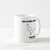 Diese Maschine wird angetrieben durch Serotonin Kaffeetasse (VorderseiteRechts)