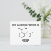 Diese Maschine wird durch Aspirin (Molekül) angetr Postkarte (Stehend Vorderseite)