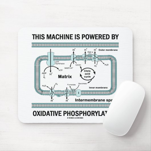 Diese Maschine wird durch oxidative Phosphorylieru Mousepad (Mit Mouse)