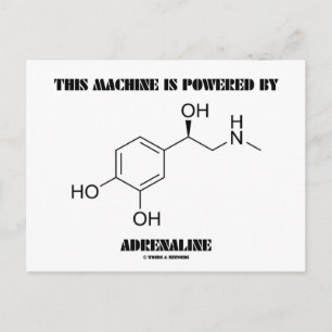 Diese Maschine wird von Adrenalin (Chemie) betrieb Postkarte