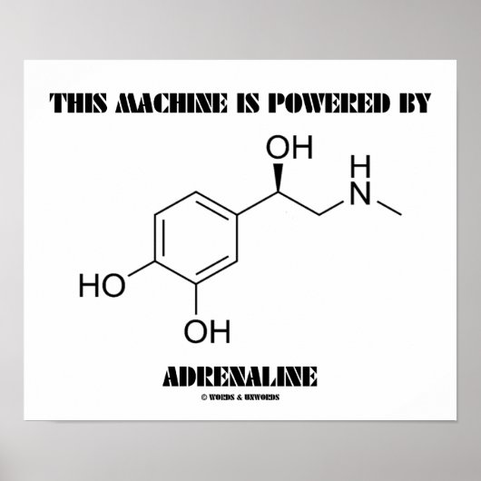 Diese Maschine wird von Adrenalin (Molekül) betrie Poster (Vorne)