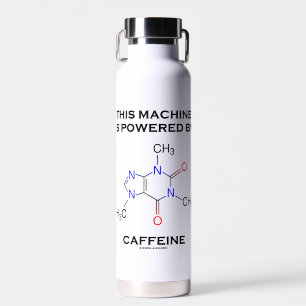 Diese Maschine wird von Coffein-Molekül angetriebe Trinkflasche