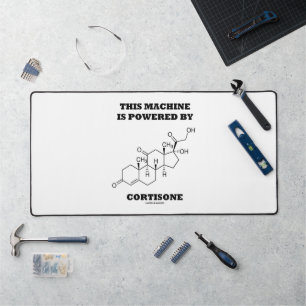 Diese Maschine wird von der Cortison-Chemie angetr Schreibtischunterlage