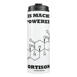 Diese Maschine wird von der Cortison-Chemie angetr Thermosbecher