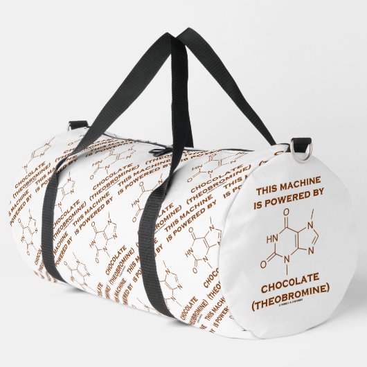 Diese Maschine wird von Schokoladentheobromin ange Duffle Bag (Linke Ecke)