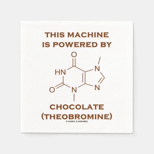 Diese Maschine wird von Schokoladentheobromin ange Serviette (Vorderseite)