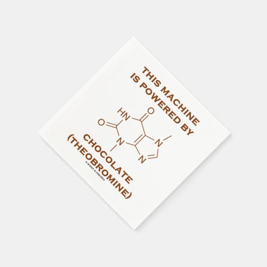 Diese Maschine wird von Schokoladentheobromin ange Serviette (Ecke)