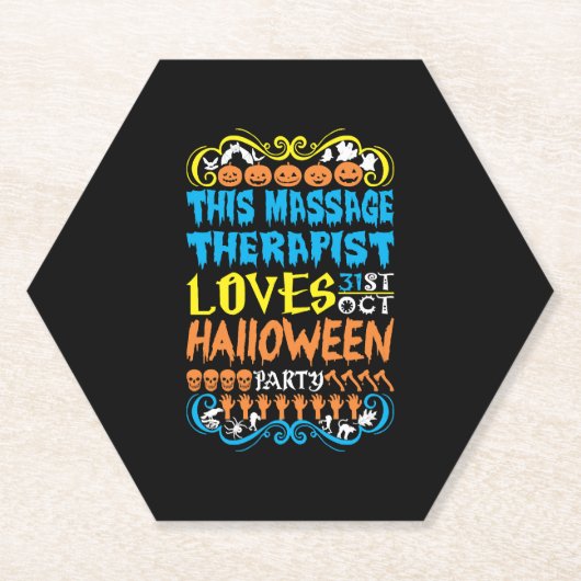 Diese Massagetherapeutin Lieben 31. Oktober Hallow Untersetzer (Vorderseite)