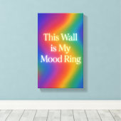 Diese Mauer ist mein Stimmring | Farbliche Leinwan Leinwanddruck (Insitu (Holzboden))