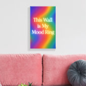 Diese Mauer ist mein Stimmring | Farbliche Leinwan Leinwanddruck (Insitu (Wohnzimmer))