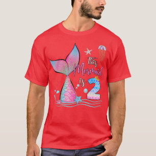 Diese Meerjungfrau ist 2. Geburtstagsmädchen magis T-Shirt