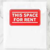 diese Mietfläche Rechteckiger Aufkleber (Tasche)