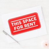 diese Mietfläche Rechteckiger Aufkleber (Umschlag)