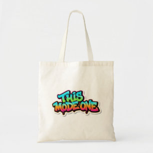 Diese Mode Eins Bunte Graffiti-Typografie Tragetasche