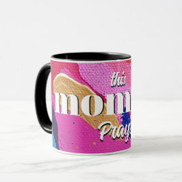Diese Mommy Prays Abstrakte Tasse rosa und blau