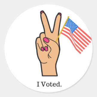 Diese Nägel stimmen ab Runder Aufkleber