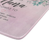 Diese Nana gehört zu rosafarbenen, blühenden Wasse Schneidebrett (Ecke)