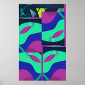 Diese neue Memphis Masquerade Wave Poster (Vorne)