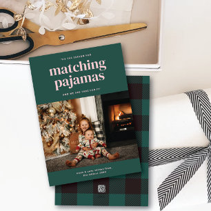 "Diese Niedliche Pajamas-Fotokarte passt zur erste Feiertagskarte