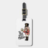 Diese Nut läuft auf Matcha Christmas Nutcracker Gepäckanhänger (Vorderseite vertikal)