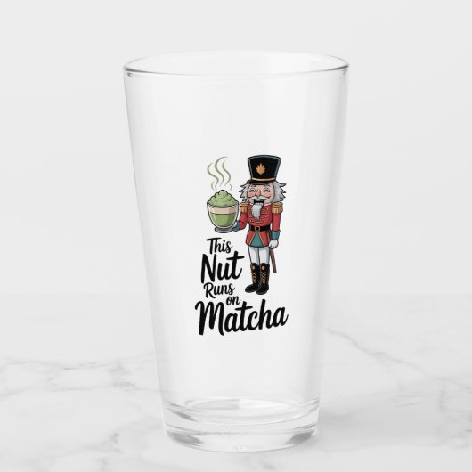 Diese Nut läuft auf Matcha Christmas Nutcracker Glas (Vorderseite)