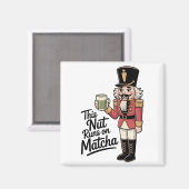 Diese Nut läuft auf Matcha Christmas Nutcracker Magnet (Vorderseite/Rückseite)