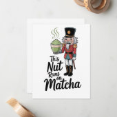 Diese Nut läuft auf Matcha Christmas Nutcracker Mitteilungskarte (Vorderseite/Rückseite Beispiel)