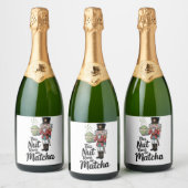 Diese Nut läuft auf Matcha Christmas Nutcracker Schaumweinetikett (Flaschen)