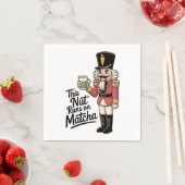 Diese Nut läuft auf Matcha Christmas Nutcracker Serviette (Beispiel)