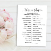 Diese oder jene Game Card Einladung