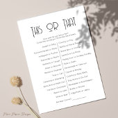 Diese oder jene Game Card Einladung