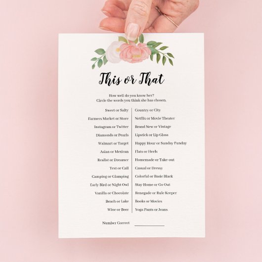 Diese oder jene Game Card Einladung