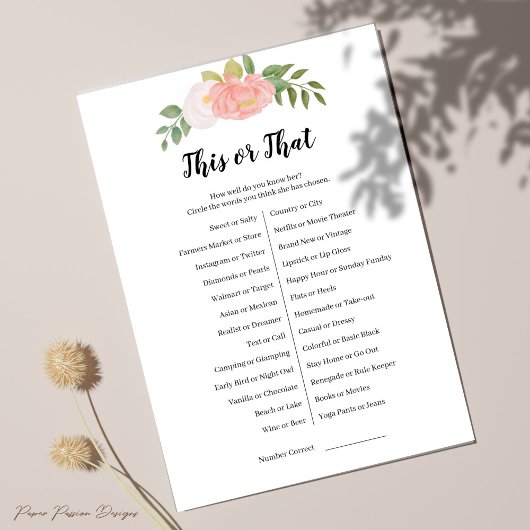 Diese oder jene Game Card Einladung