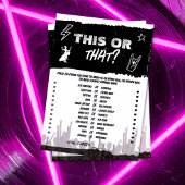 Diese oder jene Punk Theme Rock Bachelorett-Spielk Einladung