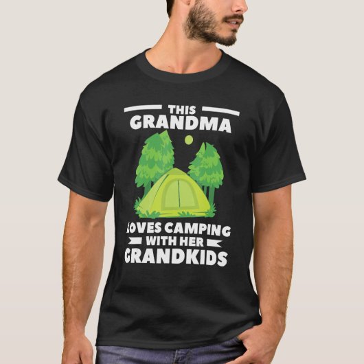 Diese Oma Lieben Camping mit ihren Enkelkindern T-Shirt (Vorderseite)