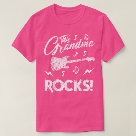 Diese Oma Rocks Coole Gitarre Rock'n'Roll Rock Me T-Shirt (Design vorne)