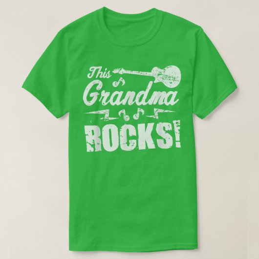 Diese Oma Rocks TGuitar Rock'n'Roll Funny Te T-Shirt (Design vorne)