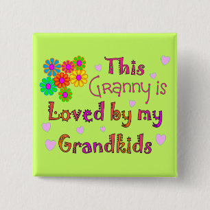 Diese Oma wird durch mein Grandkis geliebt Button